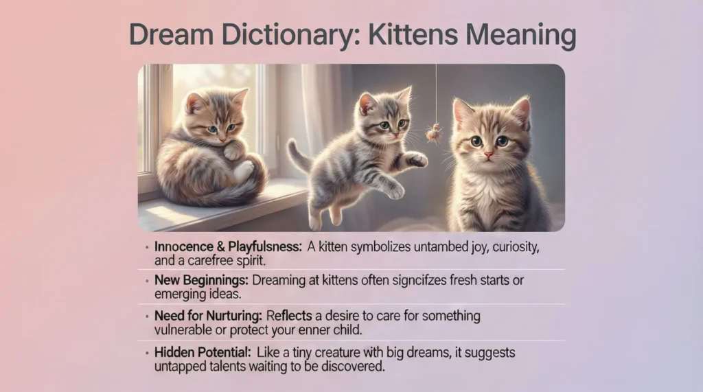 Dream Dictionary: Kittens Meaning