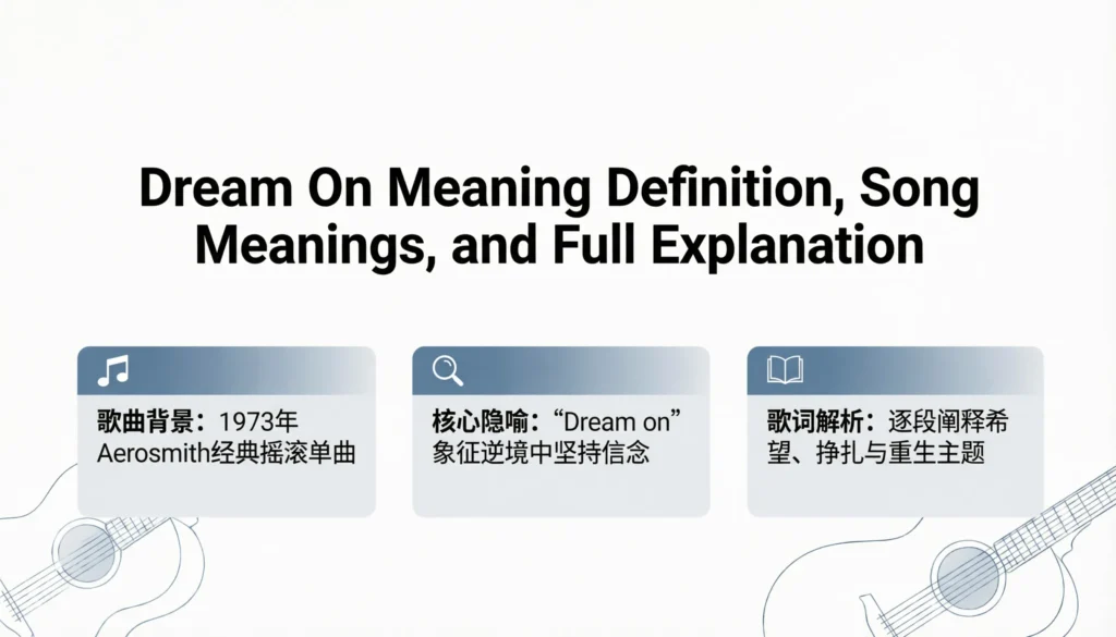 Dream On Meaning Definition, Song Meanings, and Full Explanation